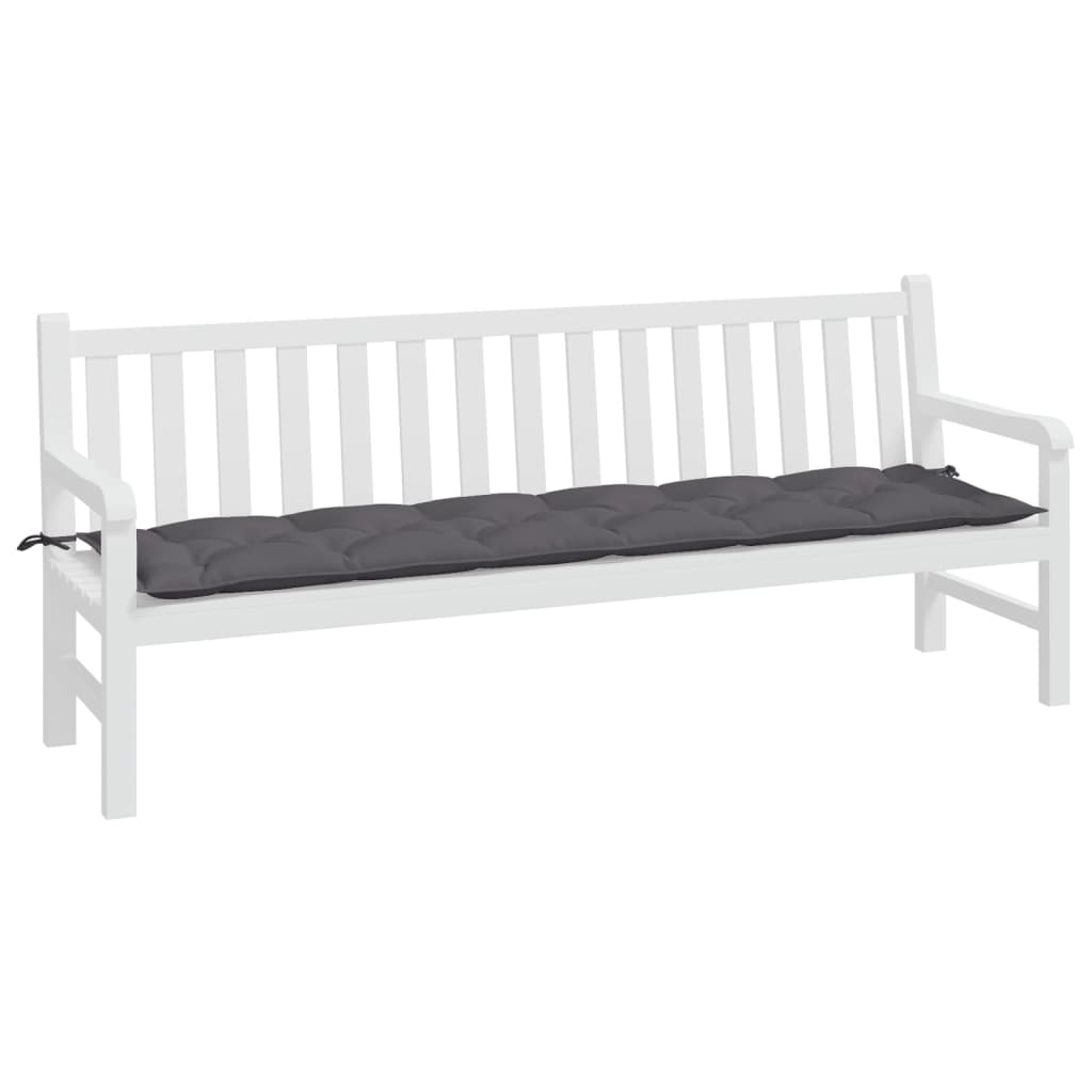 Tuinbankkussen Oxford Stof Kleurig Antraciet 200 x 50 x 7 cm
