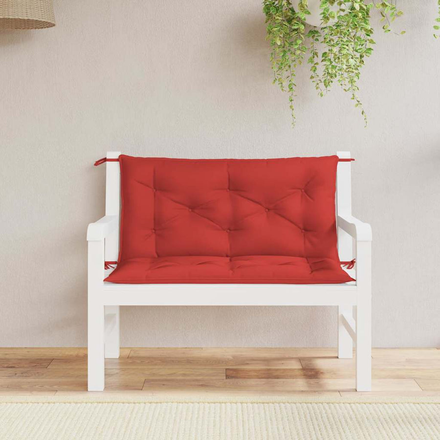 Tuinbankkussen 100x(50+50)x7 cm oxford stof rood