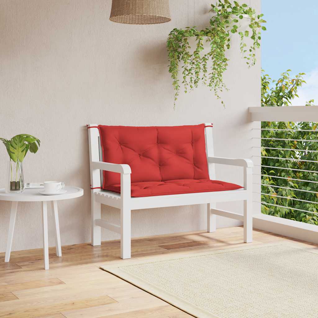 Tuinbankkussen 100x(50+50)x7 cm oxford stof rood