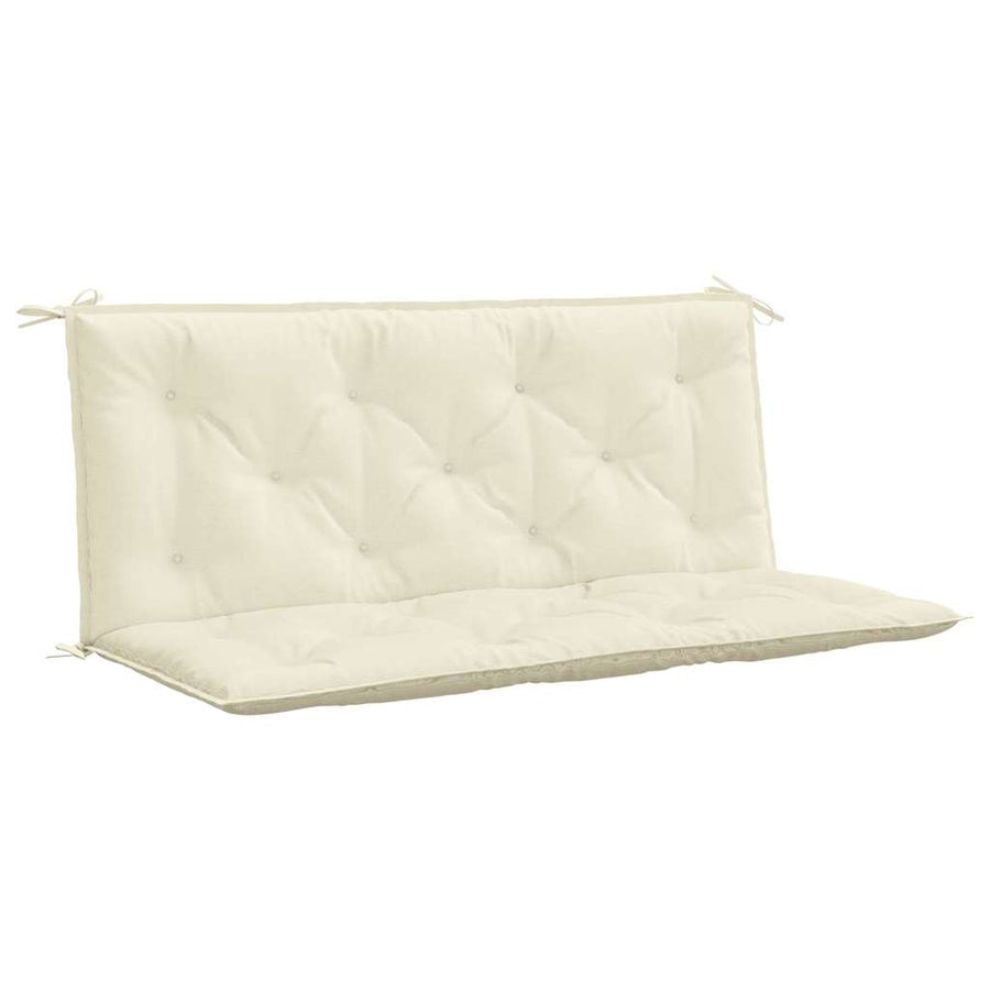 Tuinbankkussen 120X(50+50)X7 Cm Oxford Stof Wit 120 cm