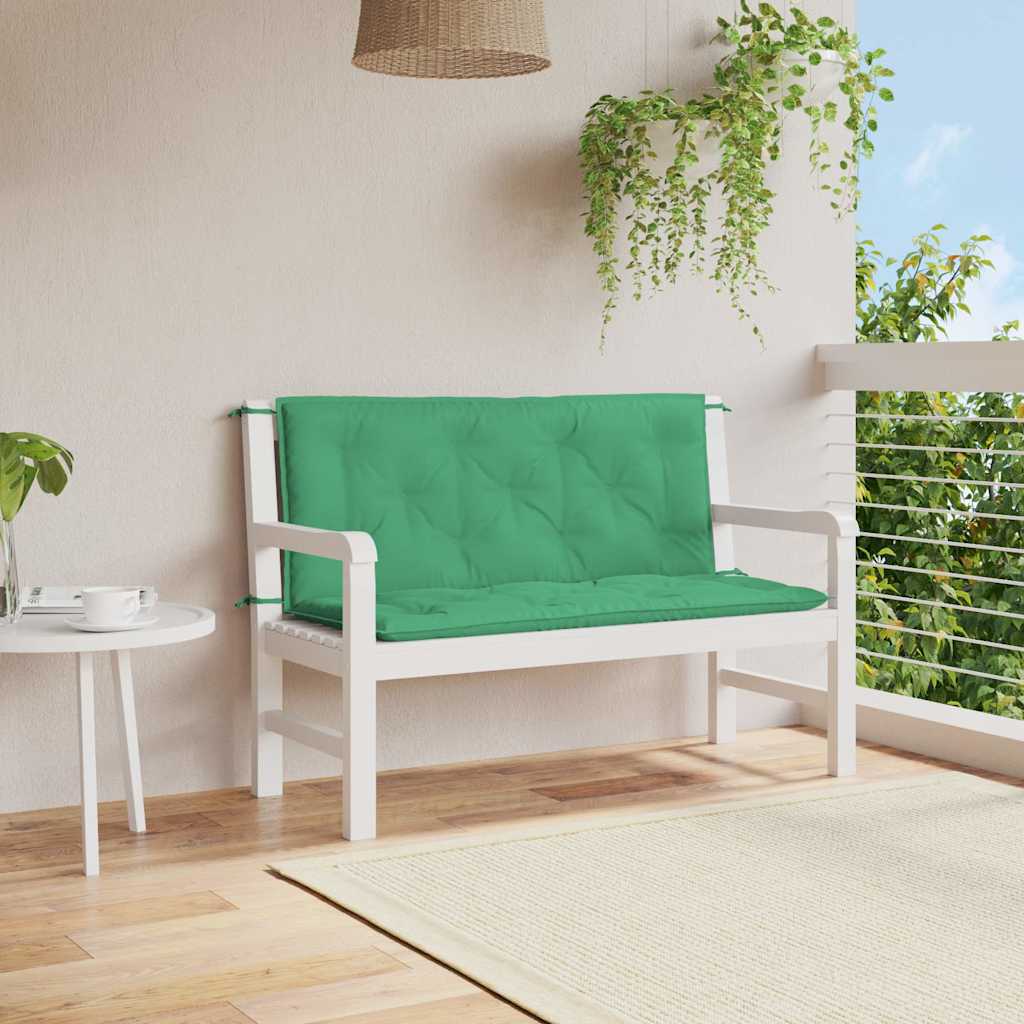 Tuinbankkussen 120x(50+50)x7 cm oxford stof groen