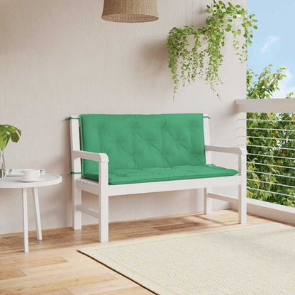 Tuinbankkussen 120x(50+50)x7 cm oxford stof groen
