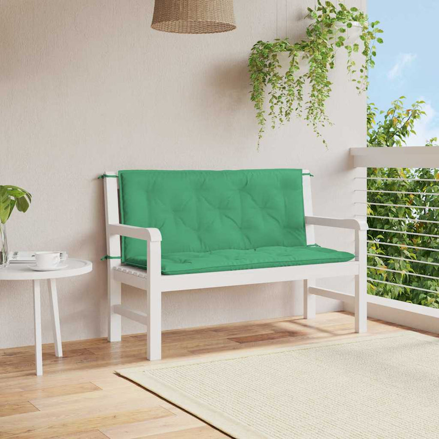 Tuinbankkussen 120x(50+50)x7 cm oxford stof groen