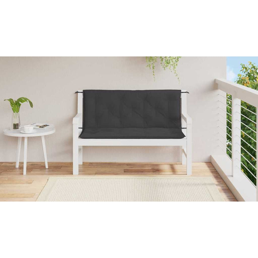Tuinbankkussen 120X(50+50)X7 Cm Oxford Stof 120 cm Zwart