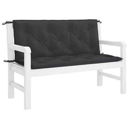 Tuinbankkussen 120X(50+50)X7 Cm Oxford Stof 120 cm Zwart