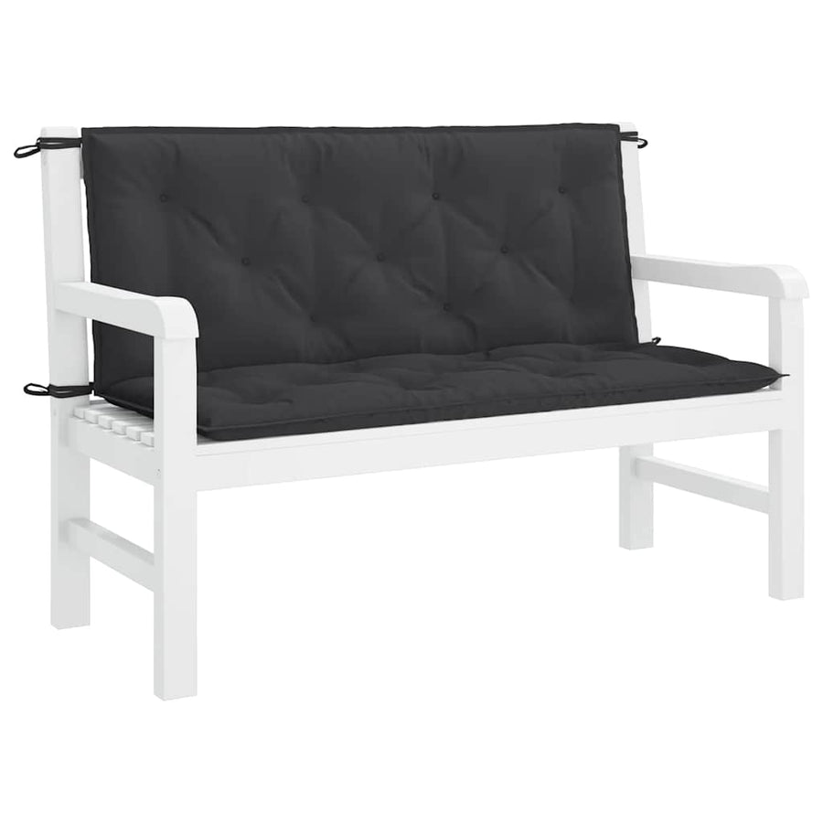 Tuinbankkussen 120X(50+50)X7 Cm Oxford Stof 120 cm Zwart