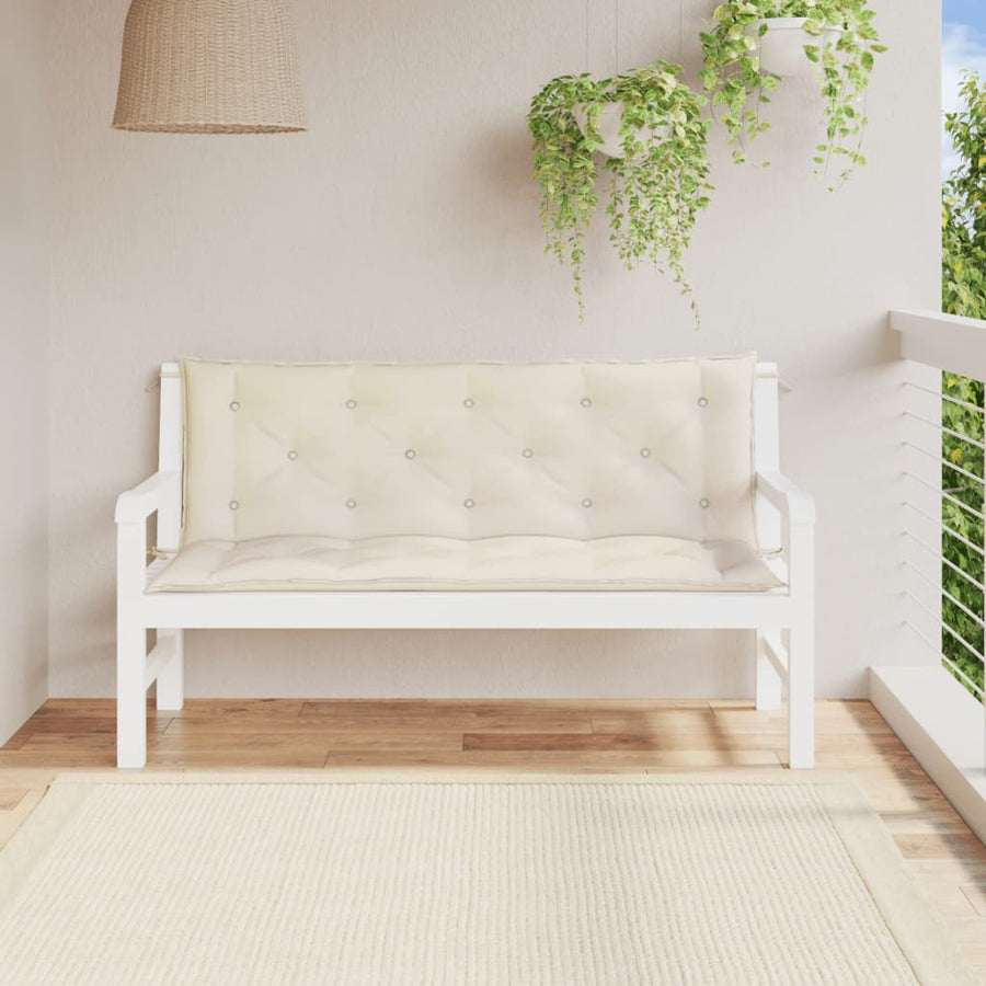 Tuinbankkussens 150X50X7 Cm Oxford Stof Wit 150 cm crème