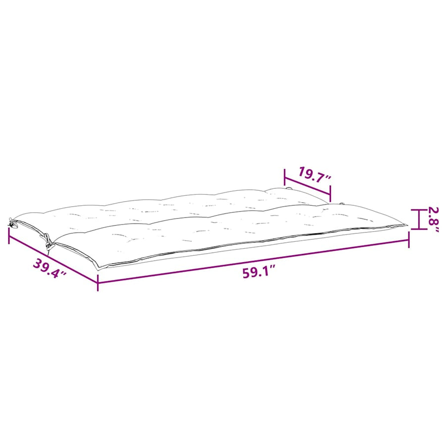 Tuinbankkussen 150X(50+50)X7 Cm Oxford Stof 150 cm