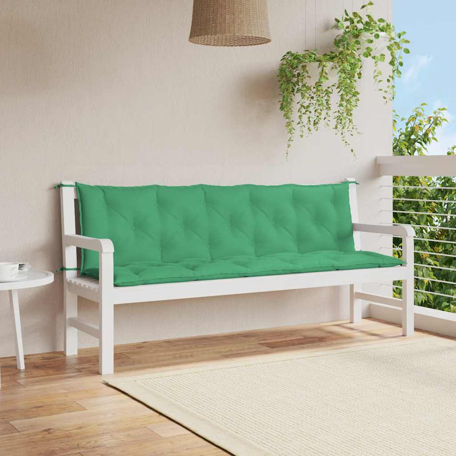 Tuinbankkussen 180x(50+50)x7 cm oxford stof groen