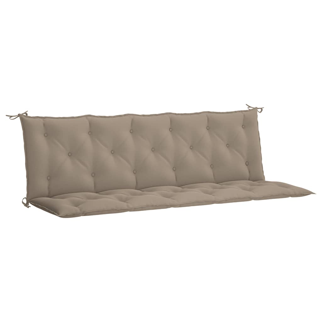 Tuinbankkussen 180x(50+50)x7 cm oxford stof taupe
