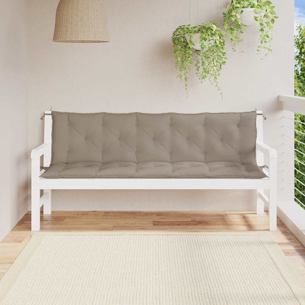 Tuinbankkussen 180x(50+50)x7 cm oxford stof taupe