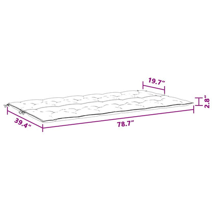Tuinbankkussen 200X(50+50)X7 Cm Oxford Stof Kleurig 200 cm