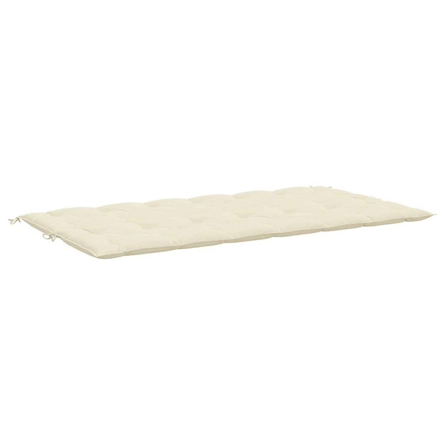 Tuinbankkussen 200x(50+50)x7 cm oxford stof crèmewit