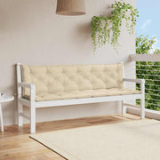Tuinbankkussen 200x(50+50)x7 cm beige