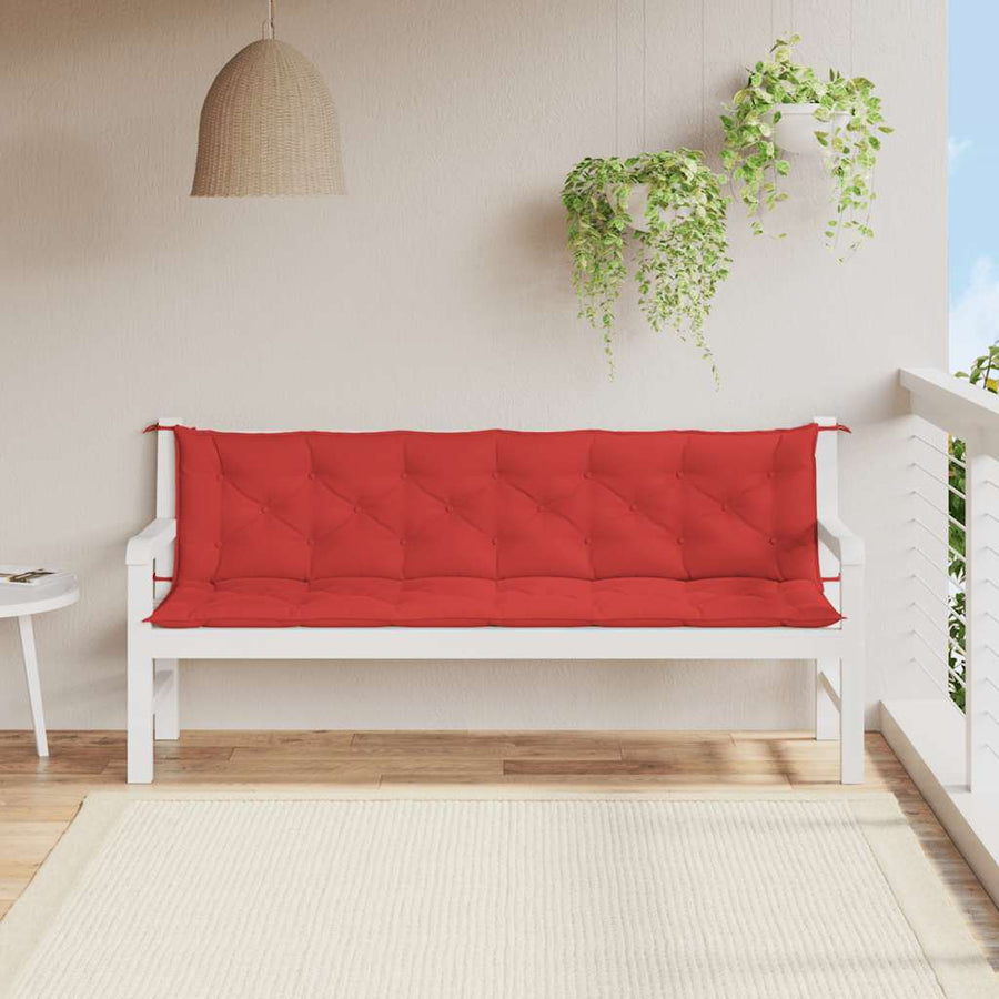 Tuinbankkussen 200x(50+50)x7 cm oxford stof rood