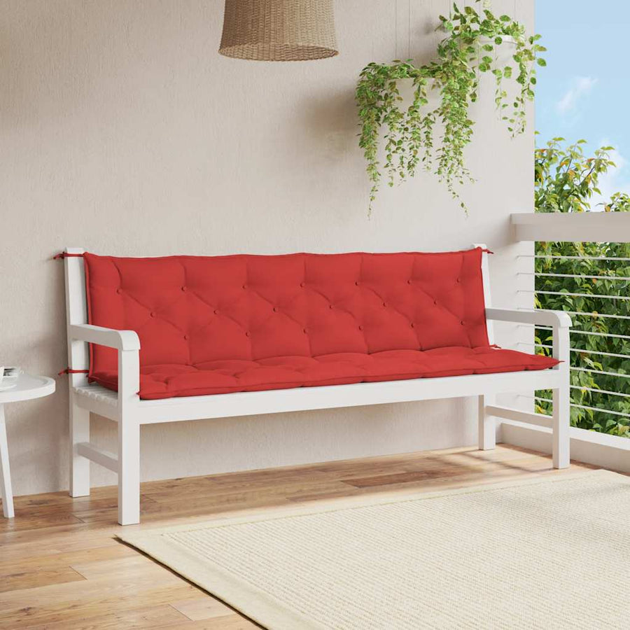 Tuinbankkussen 200x(50+50)x7 cm oxford stof rood