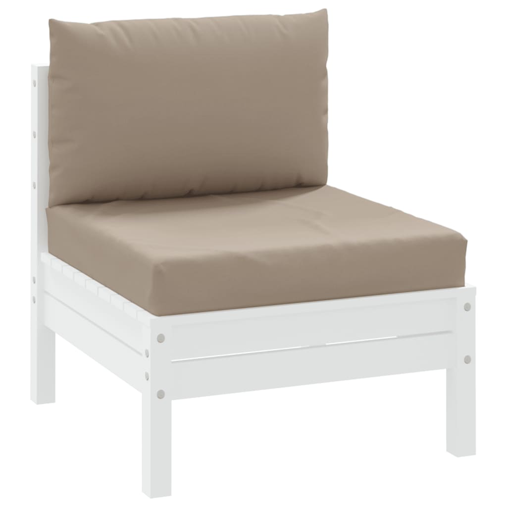 Palletkussens 2 St Oxford Stof Taupe Middenbank