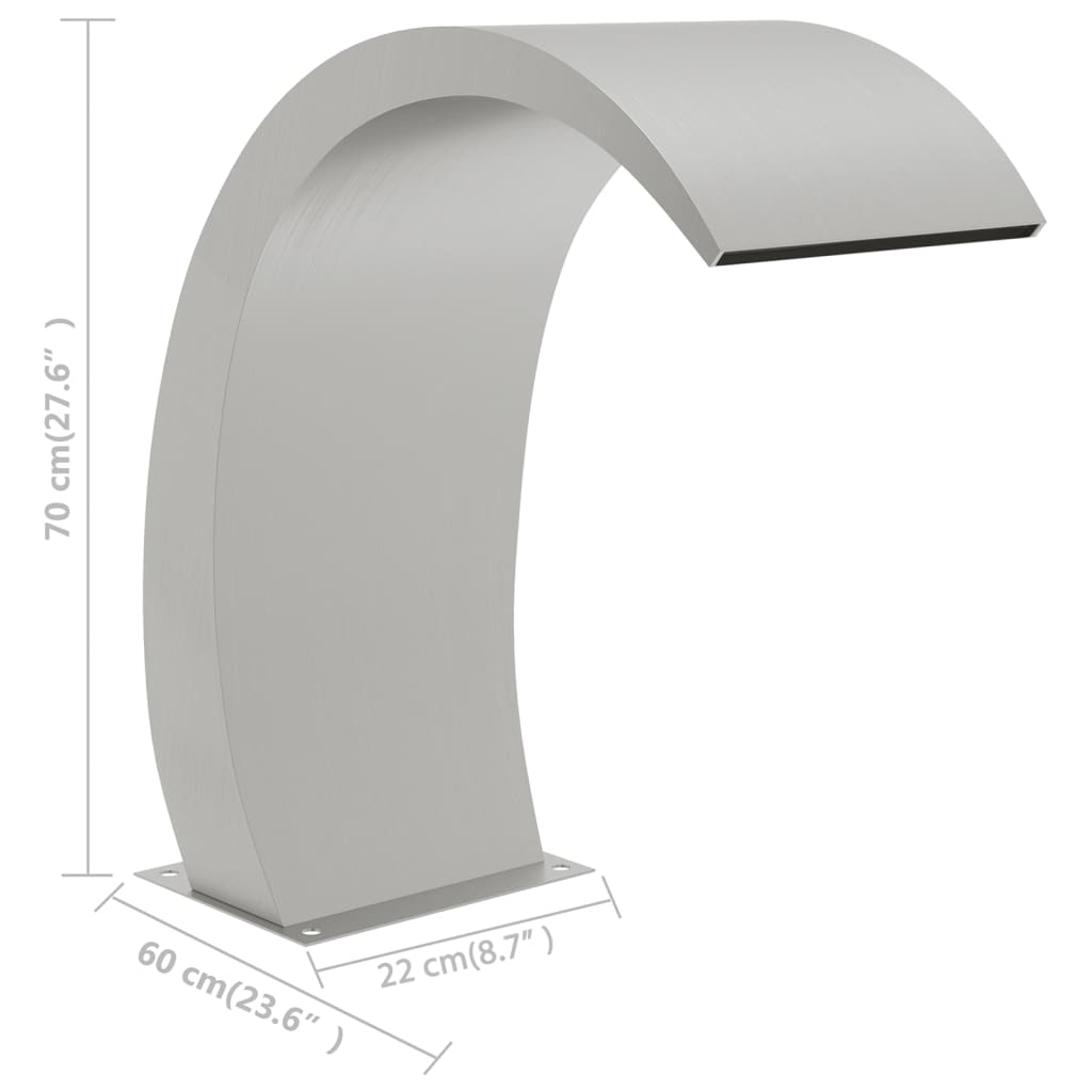 Zwembadfontein Roestvrij Staal 304 zonder LED