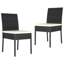 Tuinstoelen Poly Rattan Zwart 2