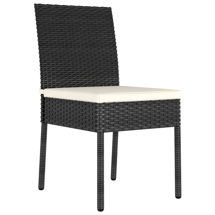 Tuinstoelen Poly Rattan Zwart 2