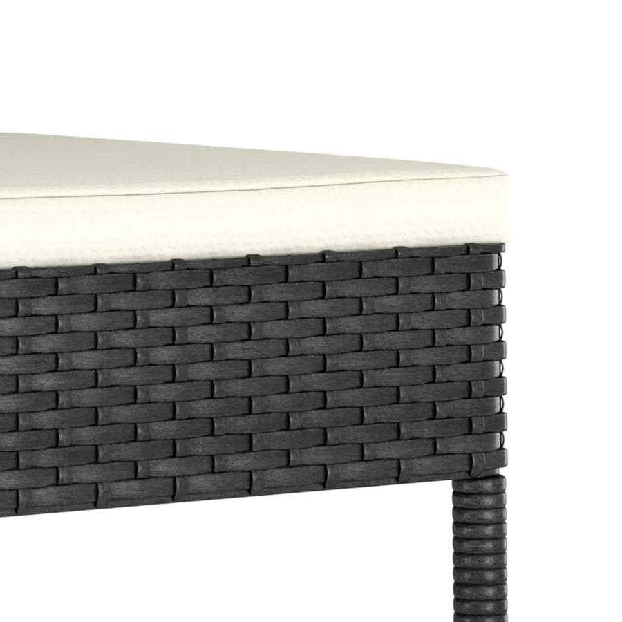 Tuinstoelen Poly Rattan Zwart 2