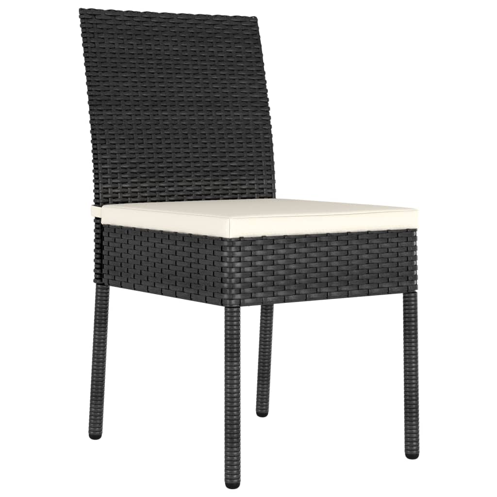 Tuinstoelen Poly Rattan Zwart 4
