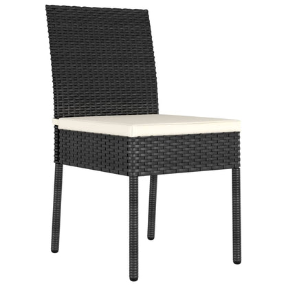 Tuinstoelen Poly Rattan Zwart 4