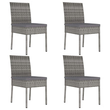 Tuinstoelen Poly Rattan Grijs 4