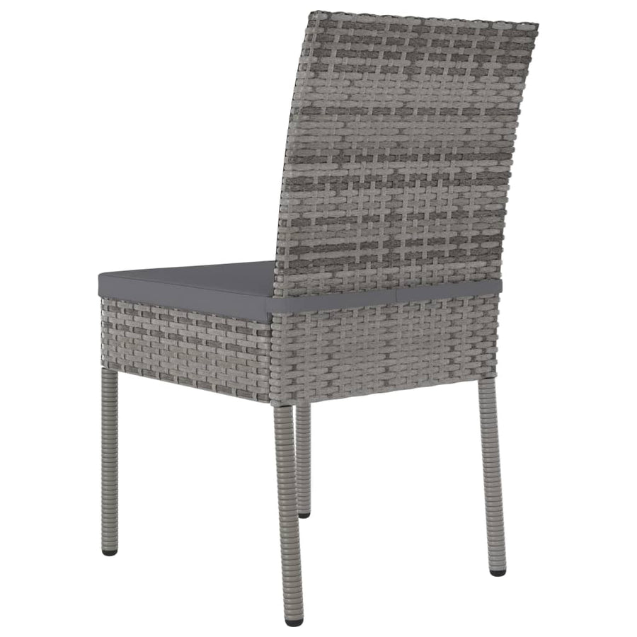 Tuinstoelen Poly Rattan Grijs 4