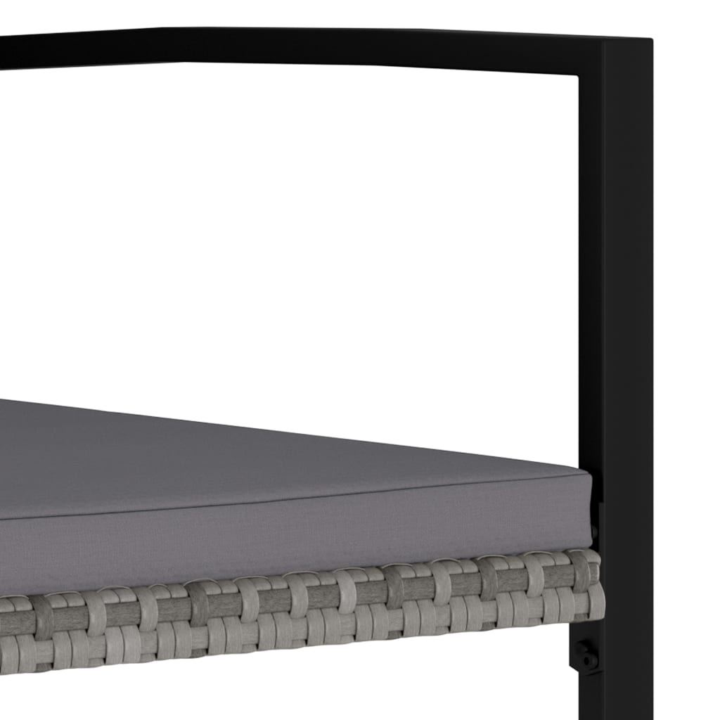 Tuinstoelen Poly Rattan 4 Grijs