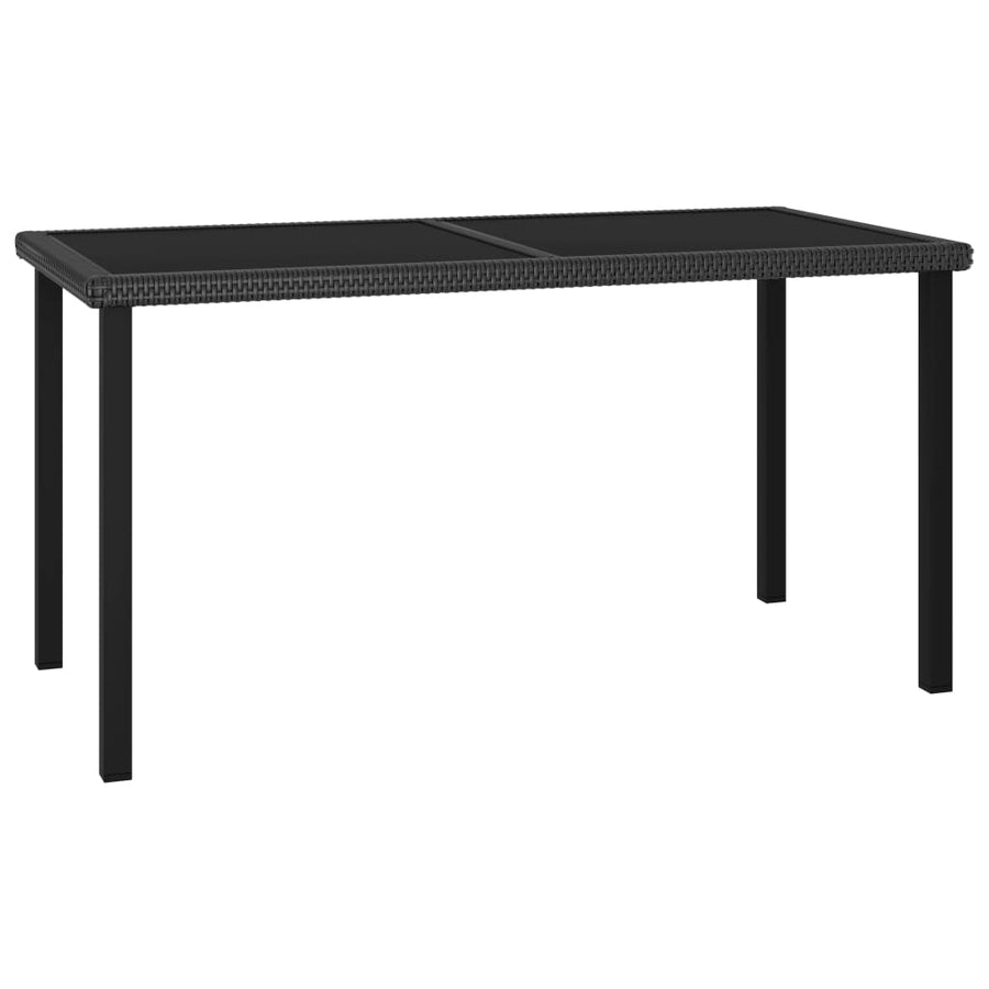 Tuintafel 140X70X73 Cm Poly Rattan Grijs