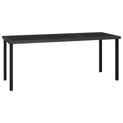 Tuintafel 140X70X73 Cm Poly Rattan Grijs
