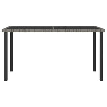 Tuintafel 140X70X73 Cm Poly Rattan Grijs