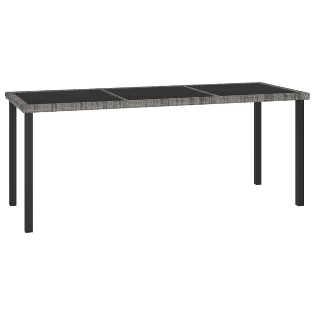 Tuintafel Poly Rattan 180 x 70 x 73 cm Grijs