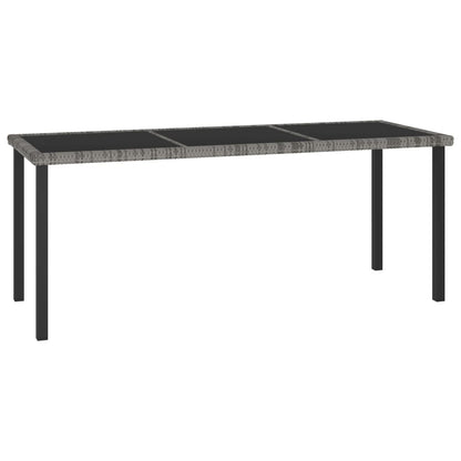 Tuintafel 140X70X73 Cm Poly Rattan Grijs