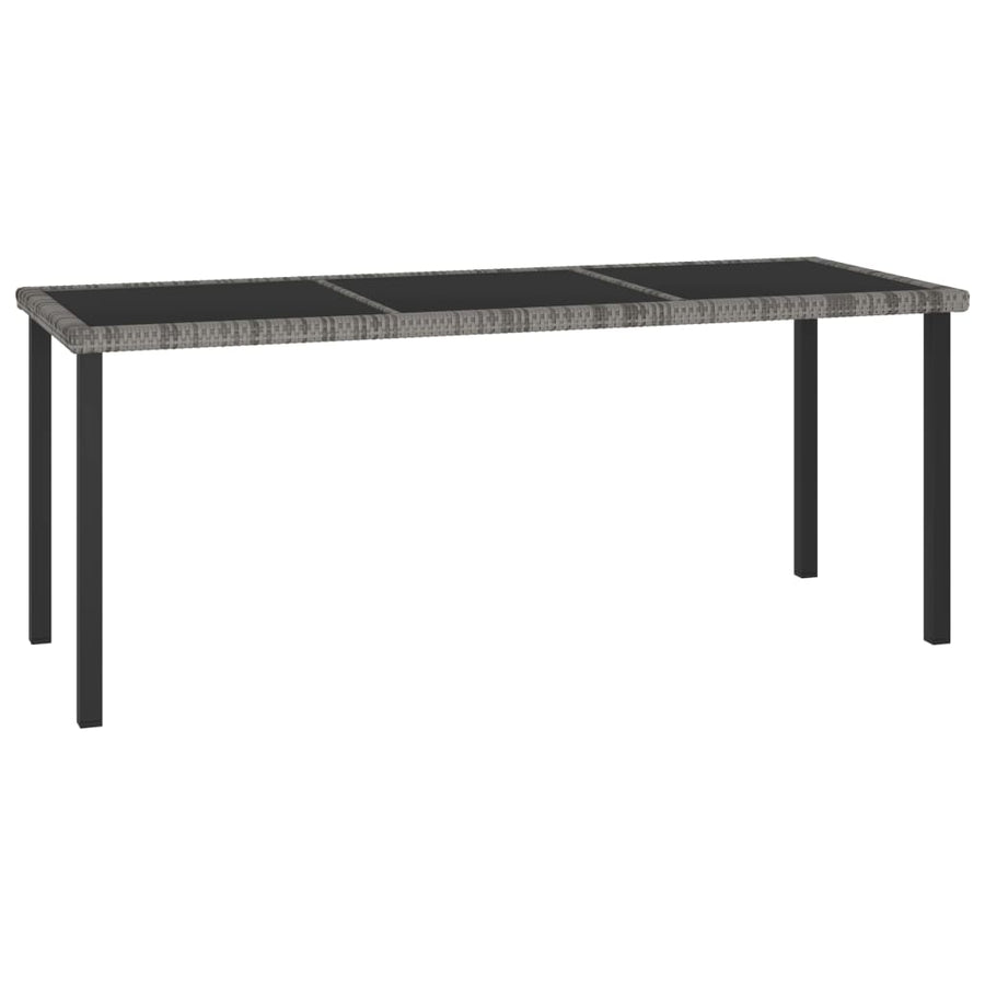 Tuintafel 140X70X73 Cm Poly Rattan Grijs