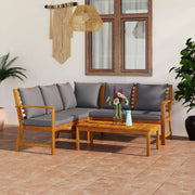 Loungeset 4-delig massief acaciahout