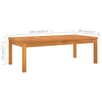 4-Delige Loungeset Met Kussens Massief Acaciahout Donkergrijs midden + hoek + Bank + Tafel