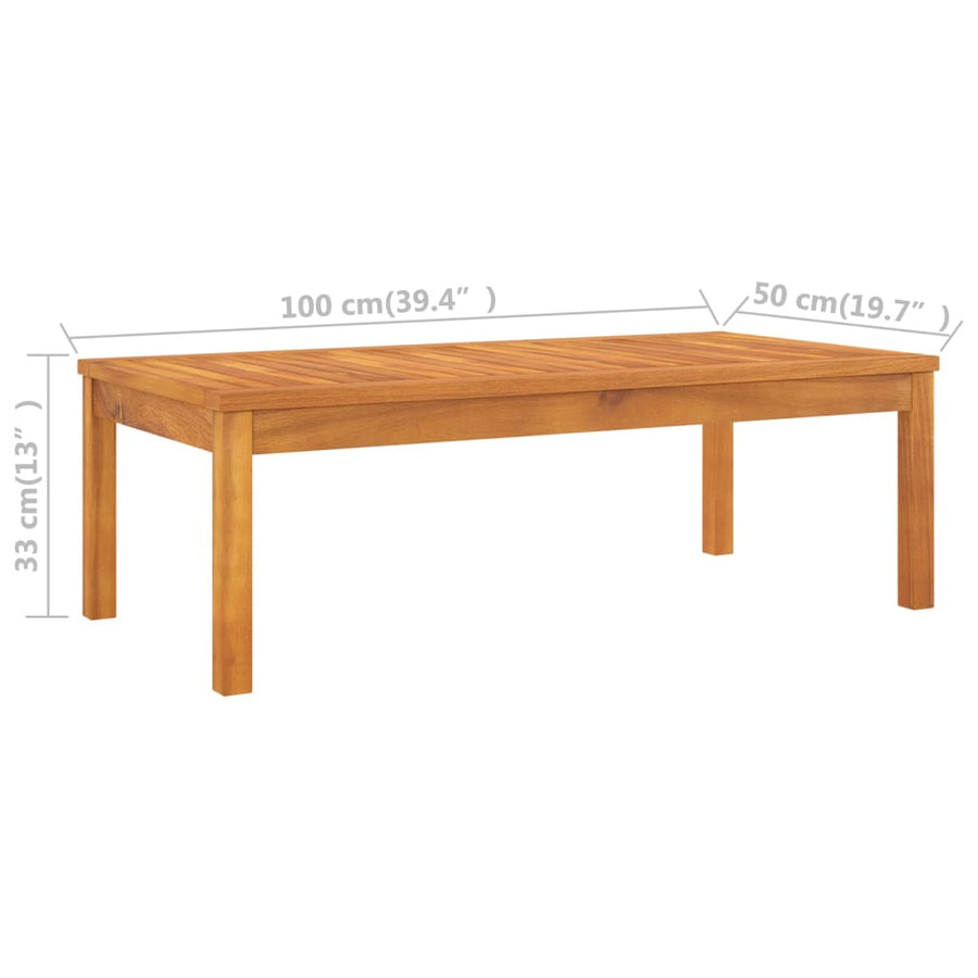 4-Delige Loungeset Met Kussens Massief Acaciahout Donkergrijs midden + hoek + Bank + Tafel