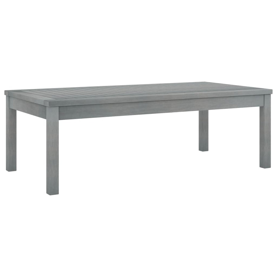 5-Delige Loungeset Met Kussens Massief Acaciahout Grijs 4x Fauteuil + Tafel