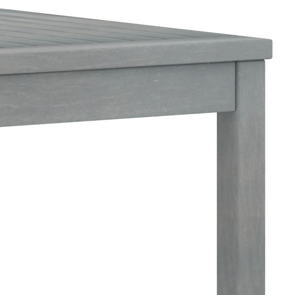 5-Delige Loungeset Met Kussens Massief Acaciahout Grijs 4x Fauteuil + Tafel
