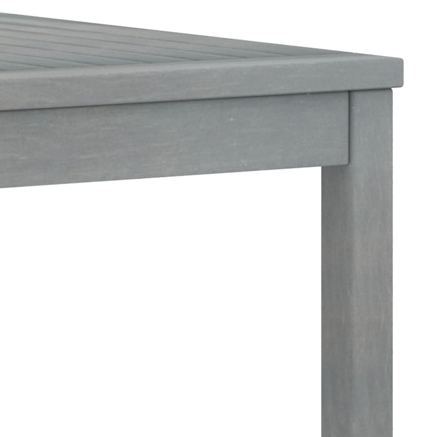 5-Delige Loungeset Met Kussens Massief Acaciahout Grijs 4x Fauteuil + Tafel