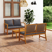 Loungeset 3-delig massief acaciahout