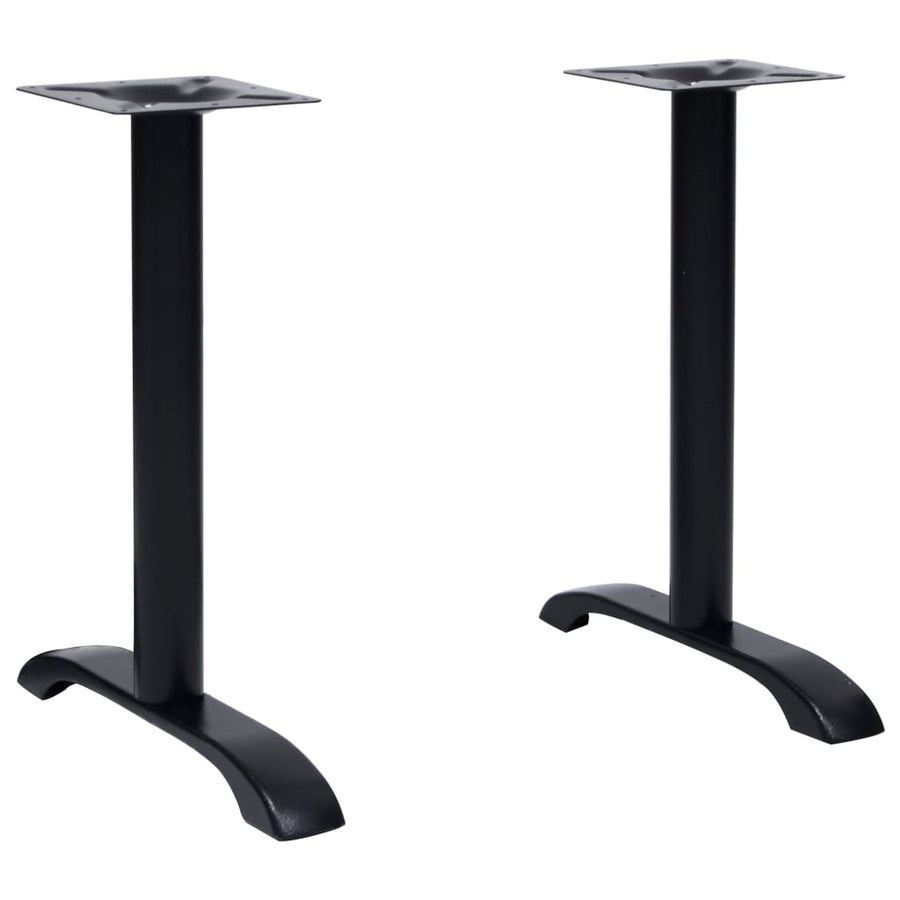 Bistrotafelpoten 2 st 61x8x72 cm gietijzer zwart