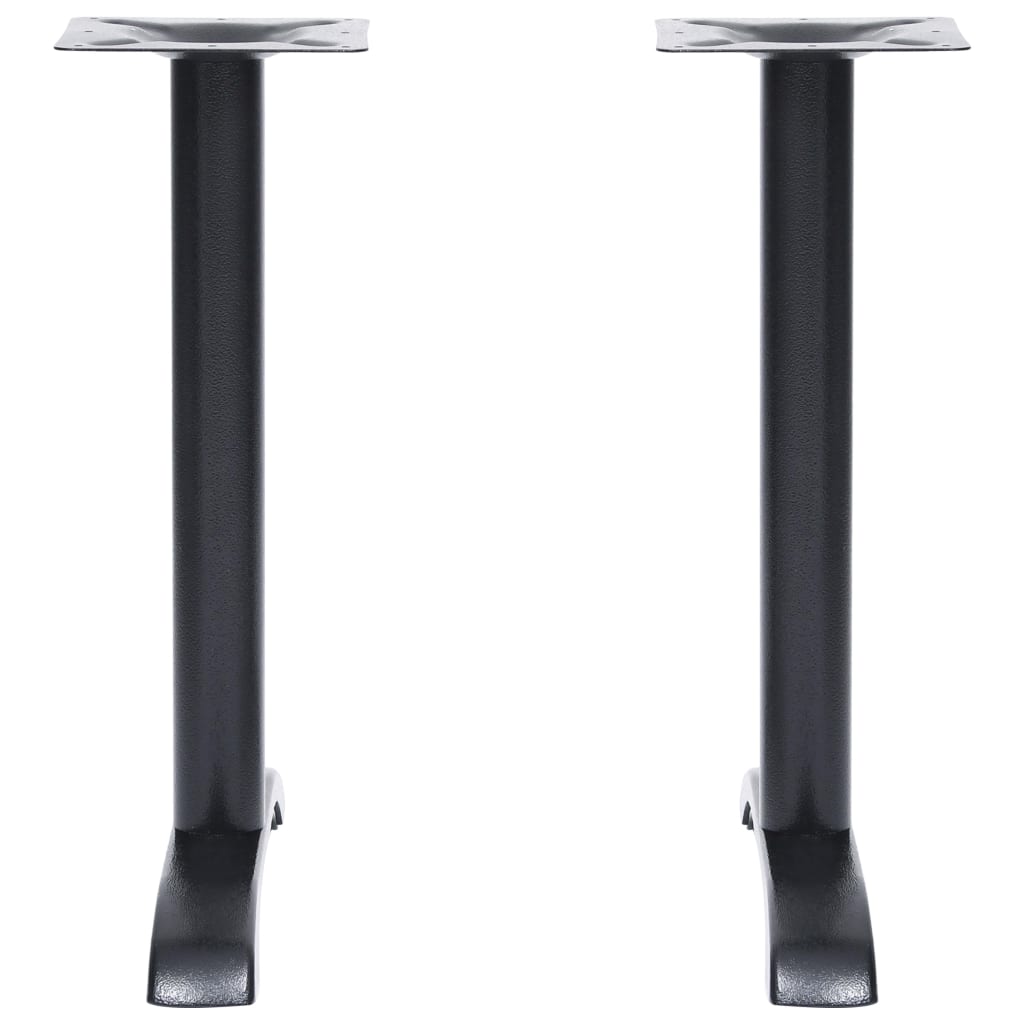 Bistrotafelpoten 2 st 61x8x72 cm gietijzer zwart
