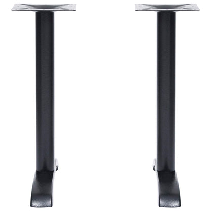 Bistrotafelpoten 2 st 61x8x72 cm gietijzer zwart