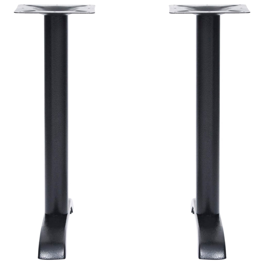 Bistrotafelpoten 2 st 61x8x72 cm gietijzer zwart