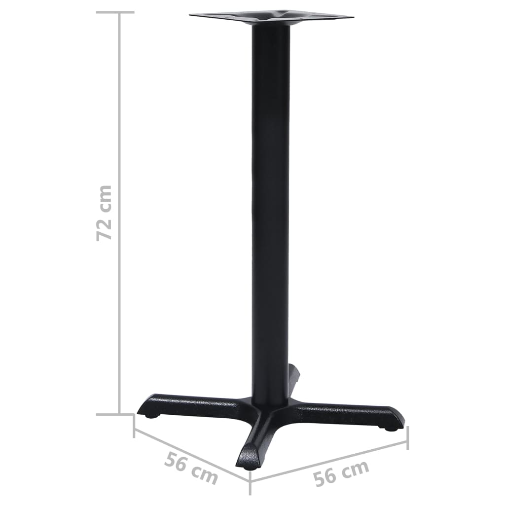 Bistrotafelpoot 56x56x72 cm gietijzer zwart