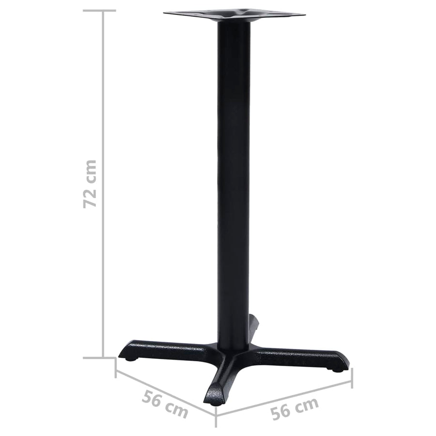 Bistrotafelpoot 56x56x72 cm gietijzer zwart