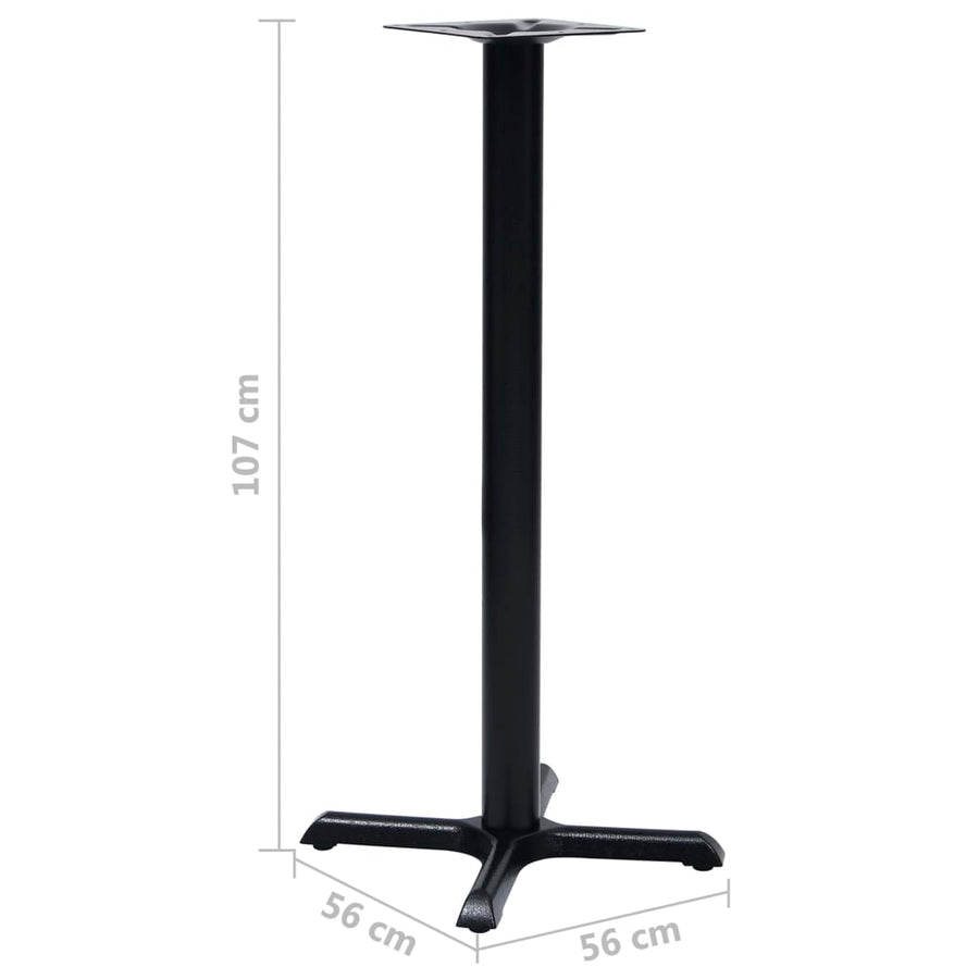 Bistrotafelpoot 56x56x107 cm gietijzer zwart